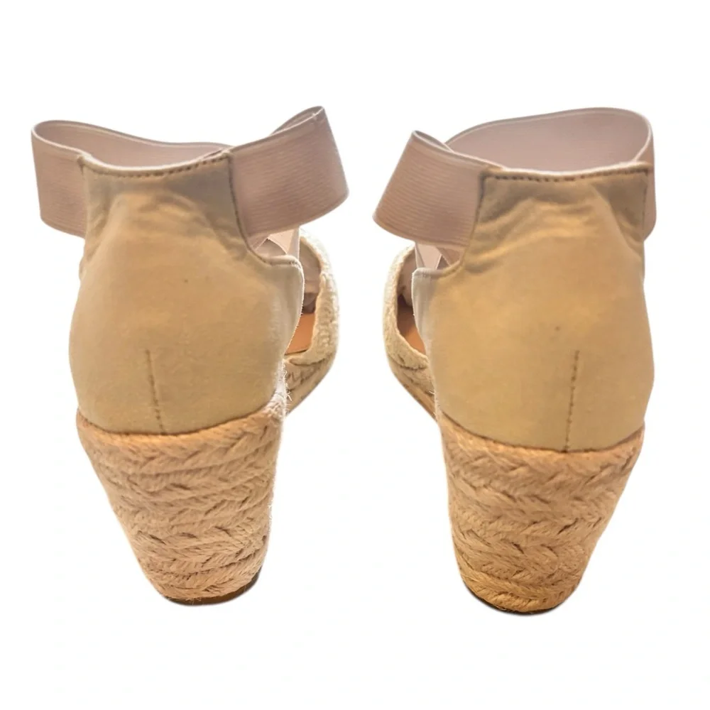 Espadrille Beige Wedge Sandals Boho Style Size US 6 or 36